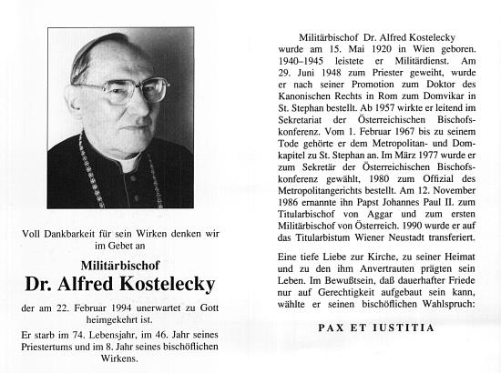 O Herr, gib seiner Seele die ewige Ruhe! Und das ewige Licht leuchte ihm! Herr, la&szlig; ihn ruhen in Frieden. Amen. Dieser Bischof hat alles gegeben, was der Herr ihm aufgetragen hatte, ewiges Vergelt's Gott!